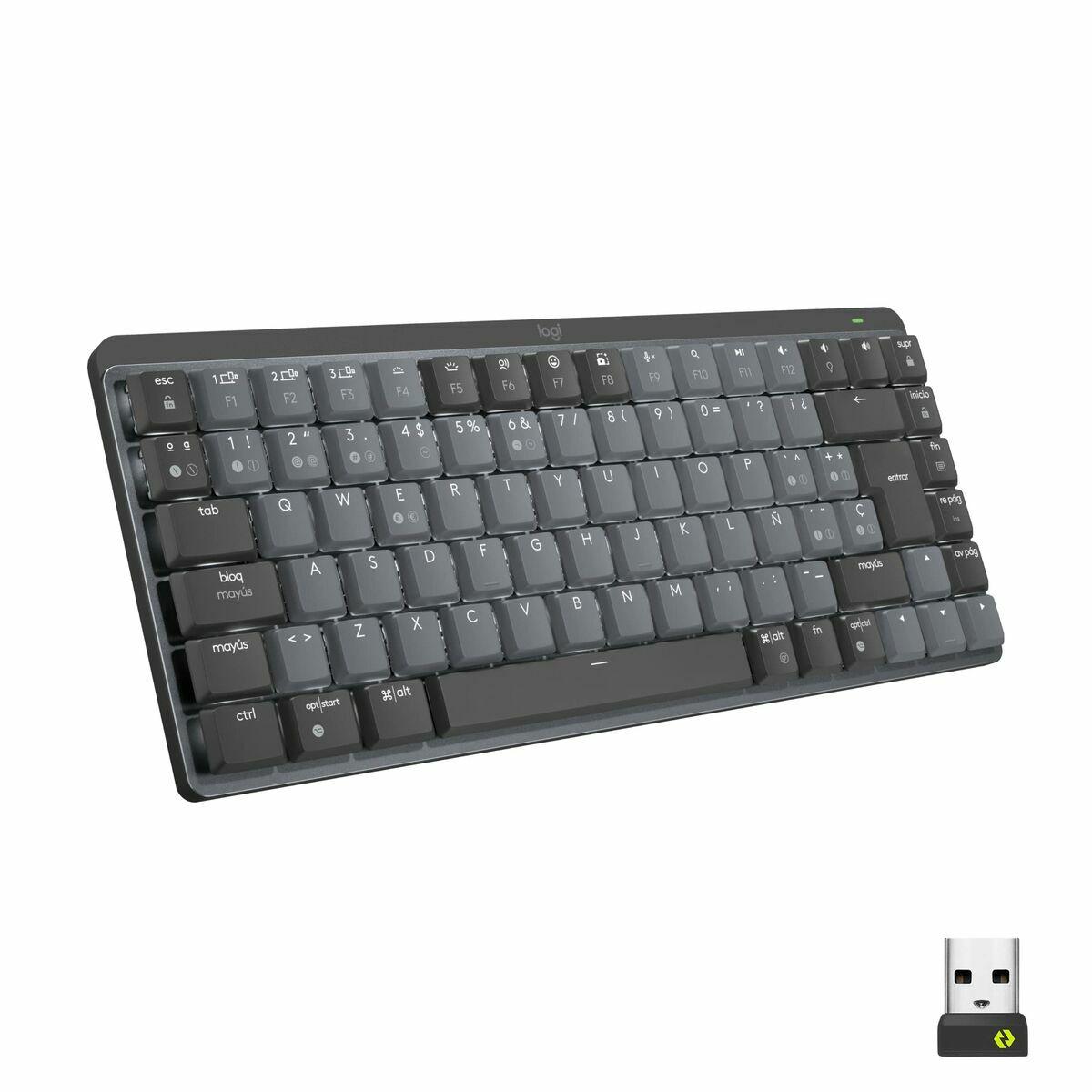 Bluetooth Tastatur   920 010780 Engelsk Eeuu Sort Grå Qwerty Qwerty Us International fra Logitech