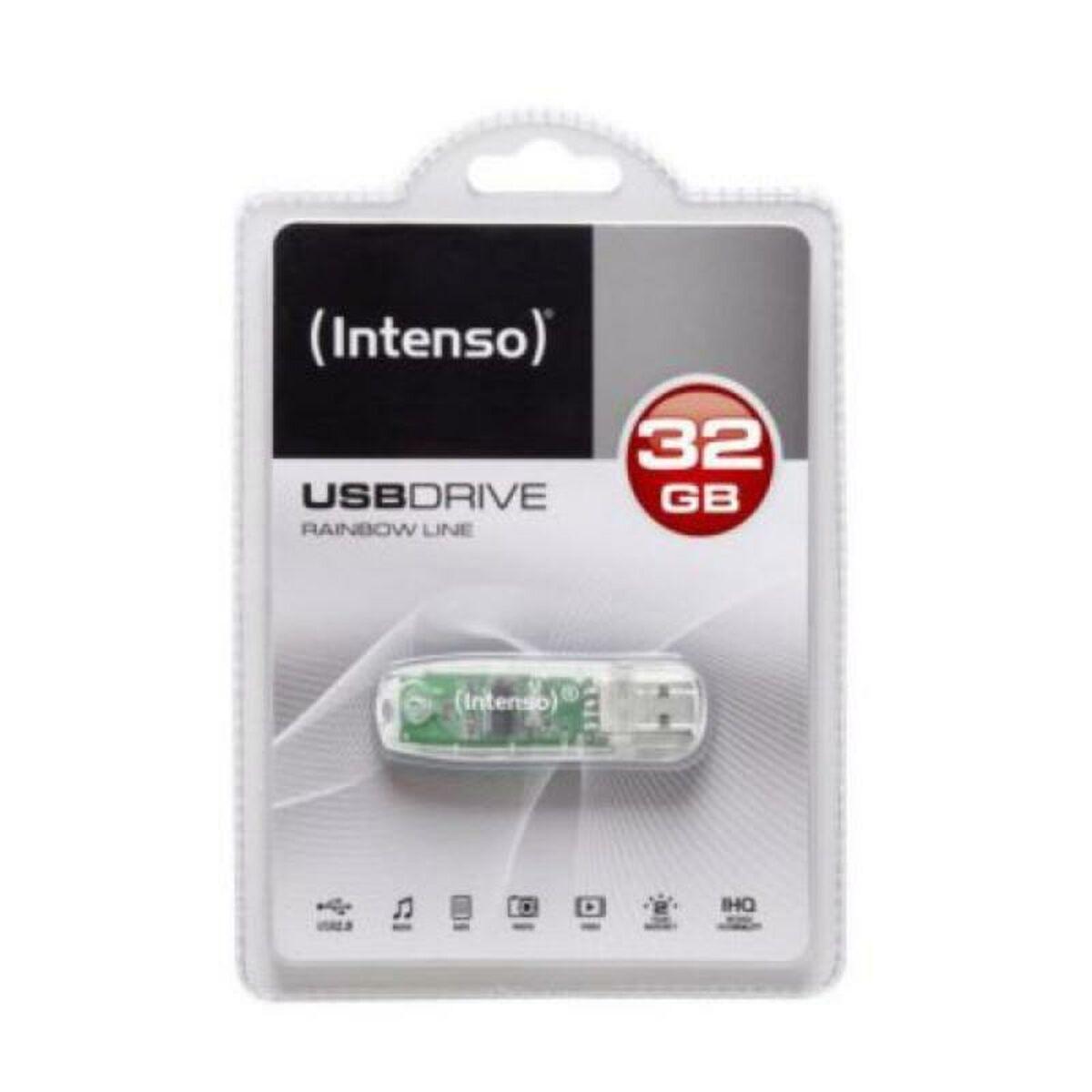 Usb Stik   Rainbow Line 32 Gb Gennemsigtig 32 Gb Usb Stik fra Intenso