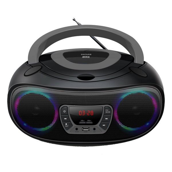 Radio Cd Bluetooth Mp3   Tcl 212bt Grey 4w Grå Sort Grå fra Denver Electronics
