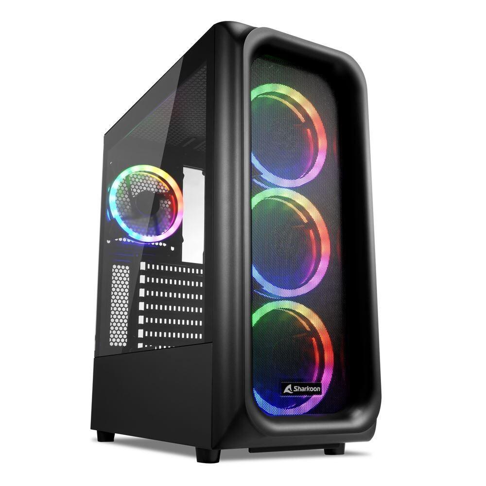 Atx Semi Tårn Kasse   Tk5m Rgb Atx Sort fra Sharkoon