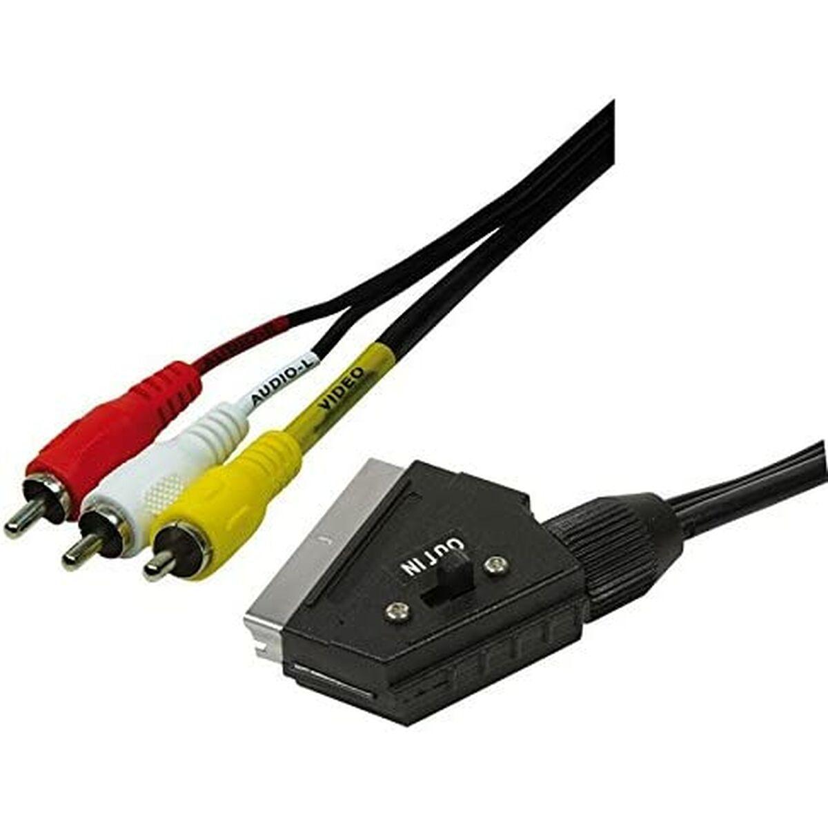 3 X Rca Til Scart Kabel   Rca X 3 Euroconnector fra Edm