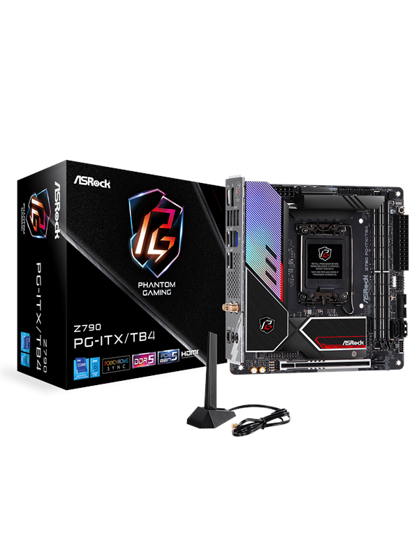 Z790 Pg Itx Tb4 Bundkort   Intel Z790   Intel Lga1700 Socket   Ddr5 Ram   Mini Itx fra Asrock
