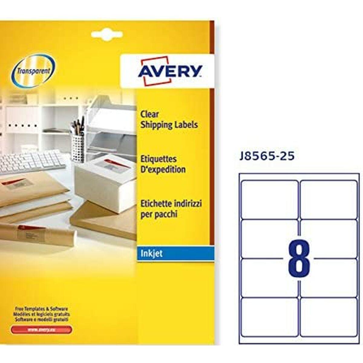 Selvklæbende Etiketter   99,1 X 67,7 Mm Gennemsigtig fra Avery