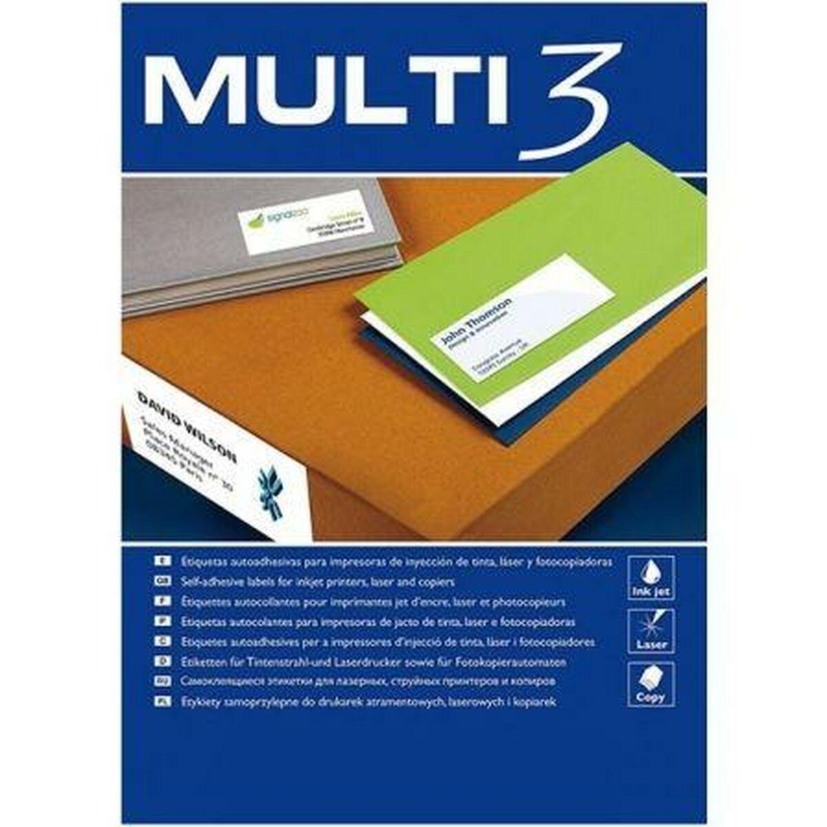 Printer Labels   70 X 42,4 Mm Hvid Ret 100 Ark fra Multi 3