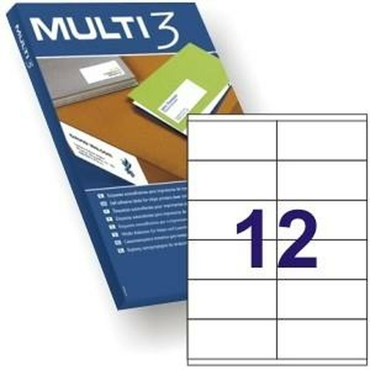 Printer Labels   105 X 48 Mm Hvid Ret 100 Ark fra Multi 3