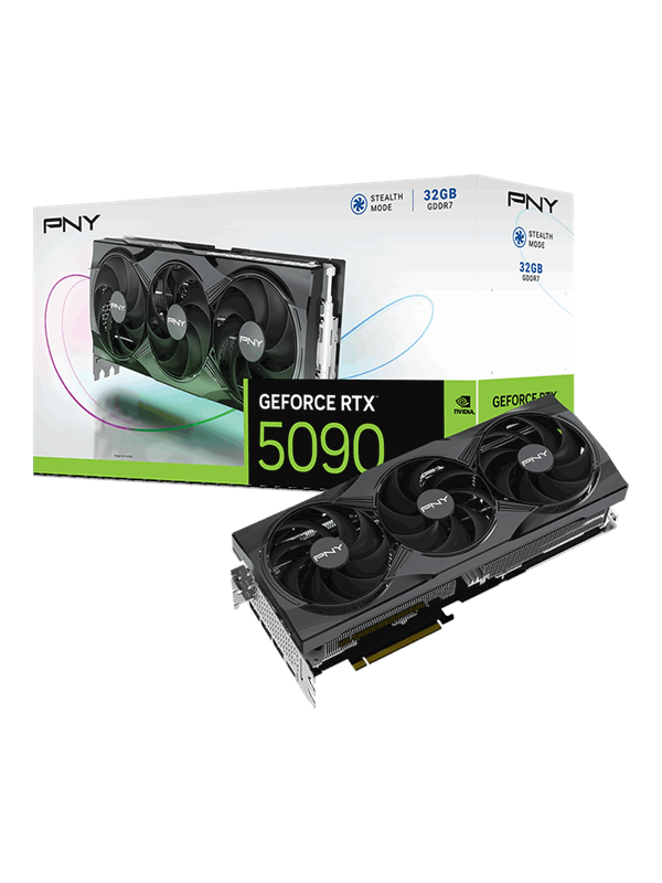 Geforce Rtx 5090 Triple Fan Oc   32gb Gddr7 Ram   Grafikkort fra Pny