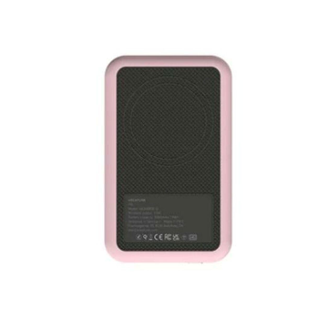 Power Bank Med Trådløs Oplader   Pink 5000 Mah fra Kreafunk