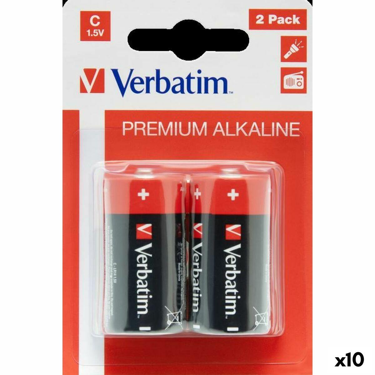Alkalinebatterier   Lr14 1,5 V (10 Enheder) fra Verbatim