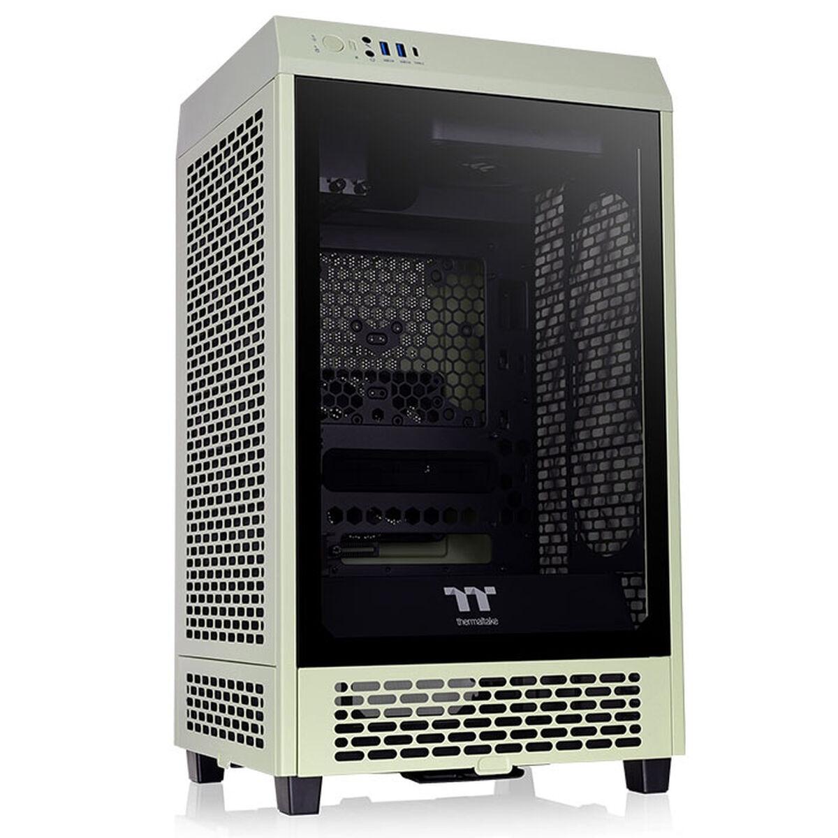 Atx Semi Tårn Kasse   Tower 200 Sort Grøn fra Thermaltake
