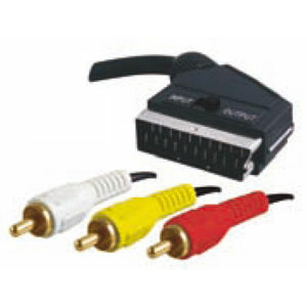 3 X Rca Til Scart Kabel   fra Nimo