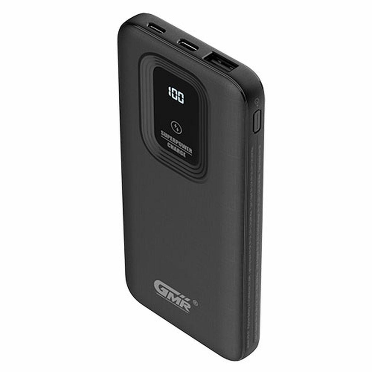 Powerbank   Genopladelig Sort Usb C fra Goms