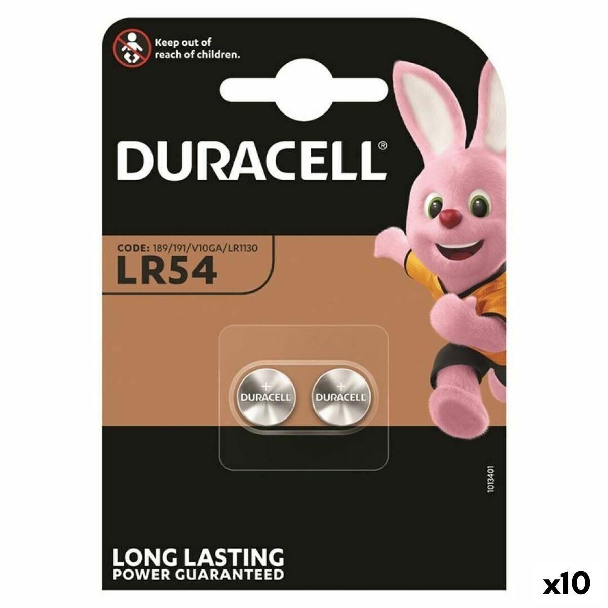 Alkaline Knap Cellbatteri   Lr1130 Lr54 2 Dele 10 Enheder 1,5 V fra Duracell