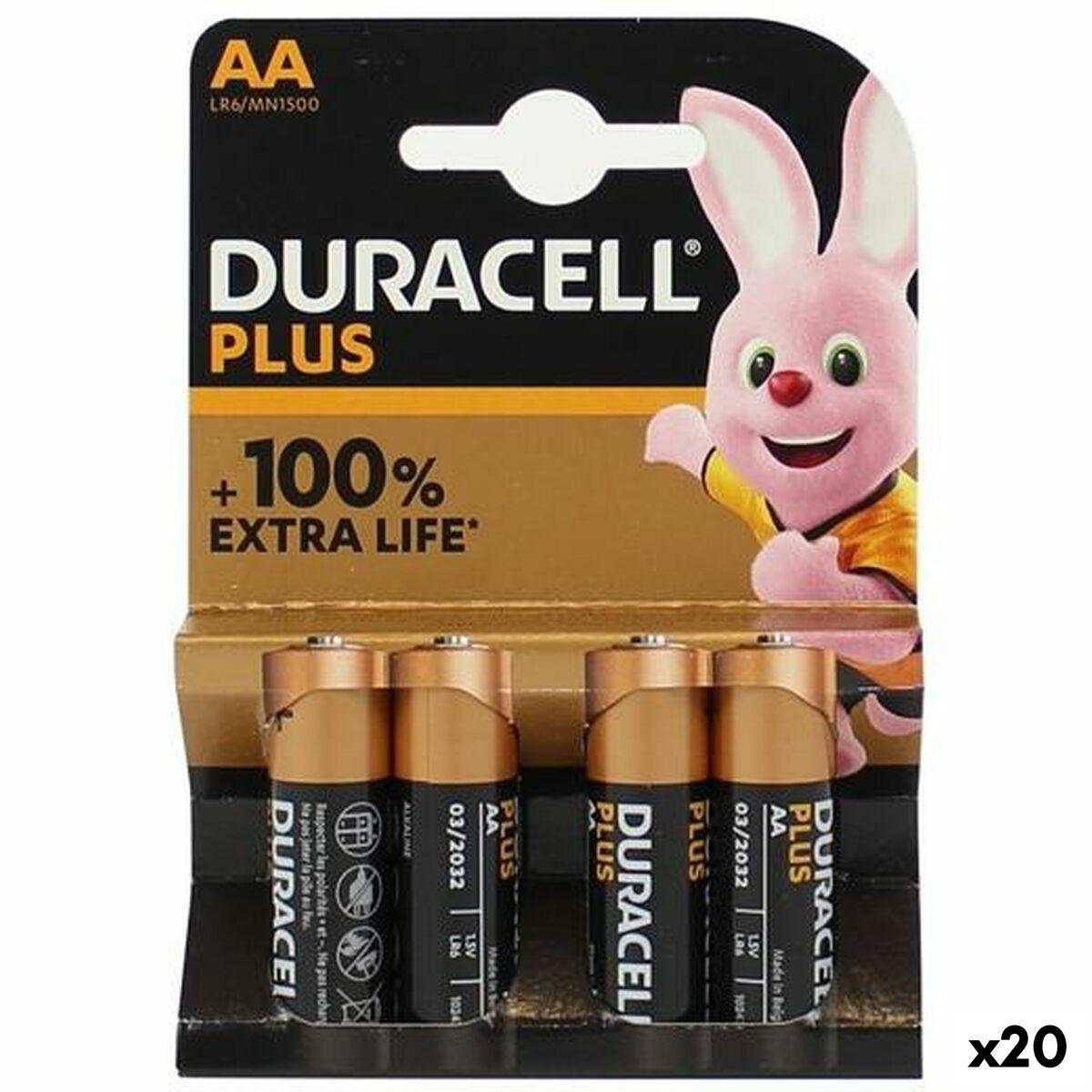 Alkalinebatterier   Plus Extra Lr06 1,5 V (20 Enheder) fra Duracell