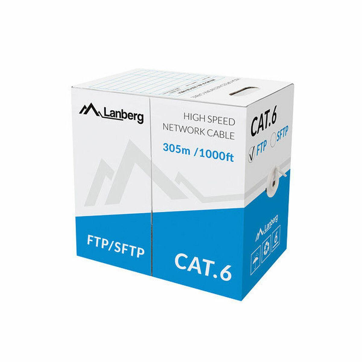 Ethernet Lan Kabel   Lcf6 11cu 0305 S Grå 305 M fra Lanberg