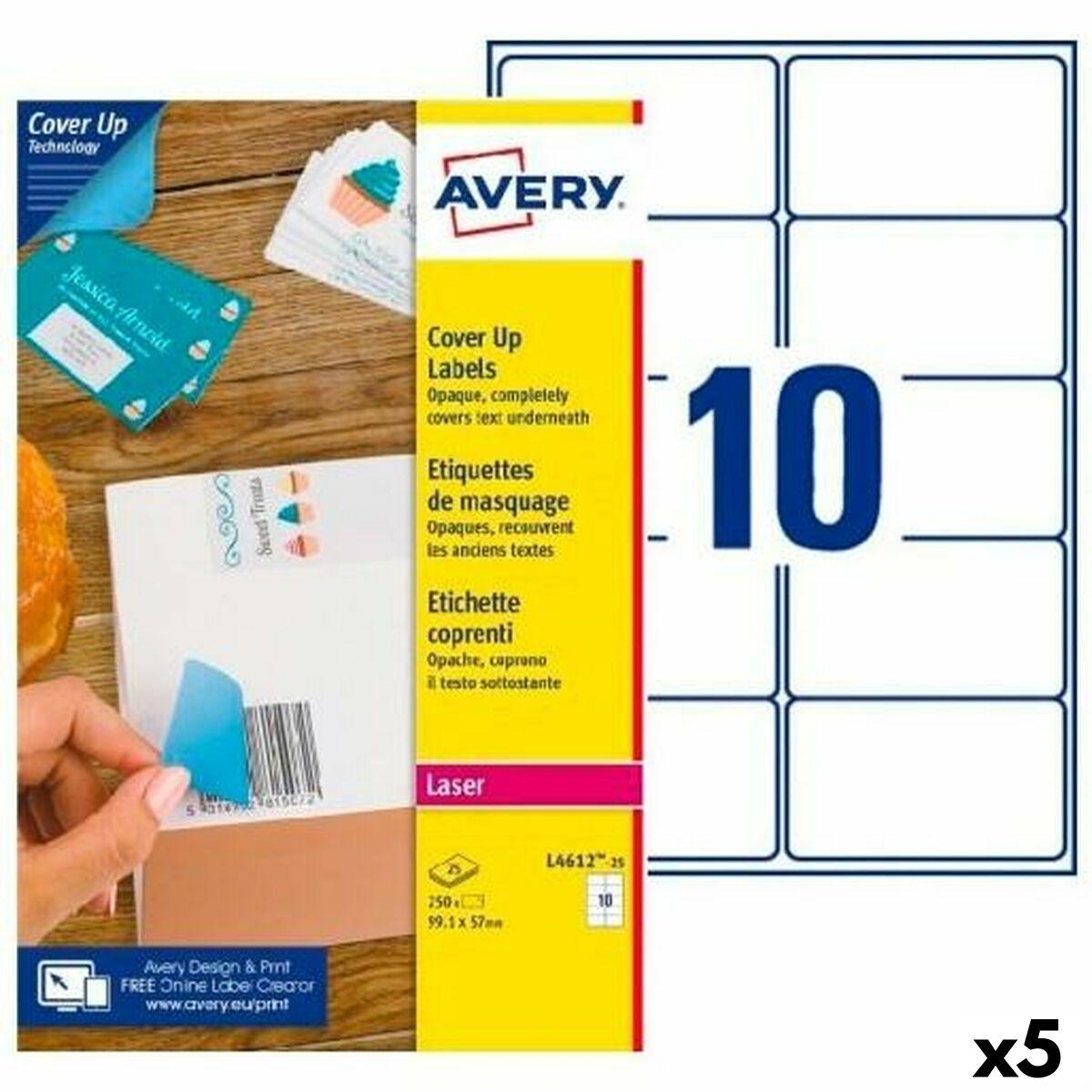 Printer Labels   L4612 Hvid 25 Ark 99,1 X 57 Mm (5 Enheder) fra Avery