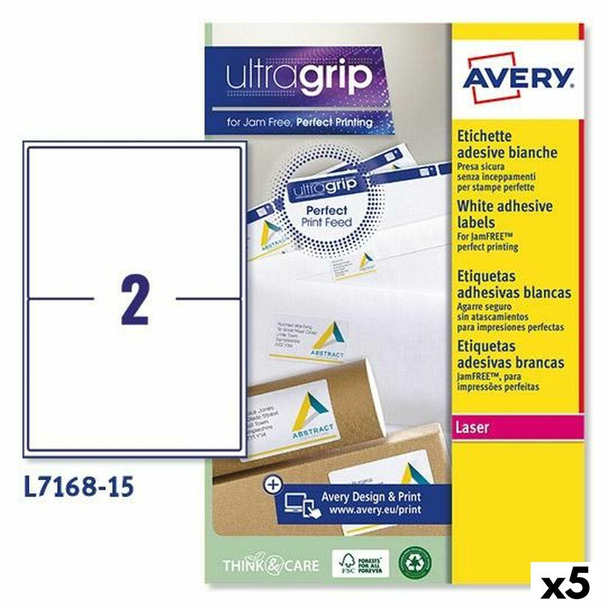 Printer Labels   L7168 Hvid 15 Ark 199,6 X 143,5 Mm (5 Enheder) fra Avery