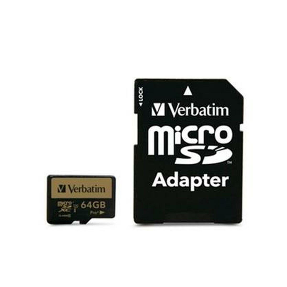Mikro Sd Hukommelseskort Med Adapter   Pro+ 64 Gb fra Verbatim