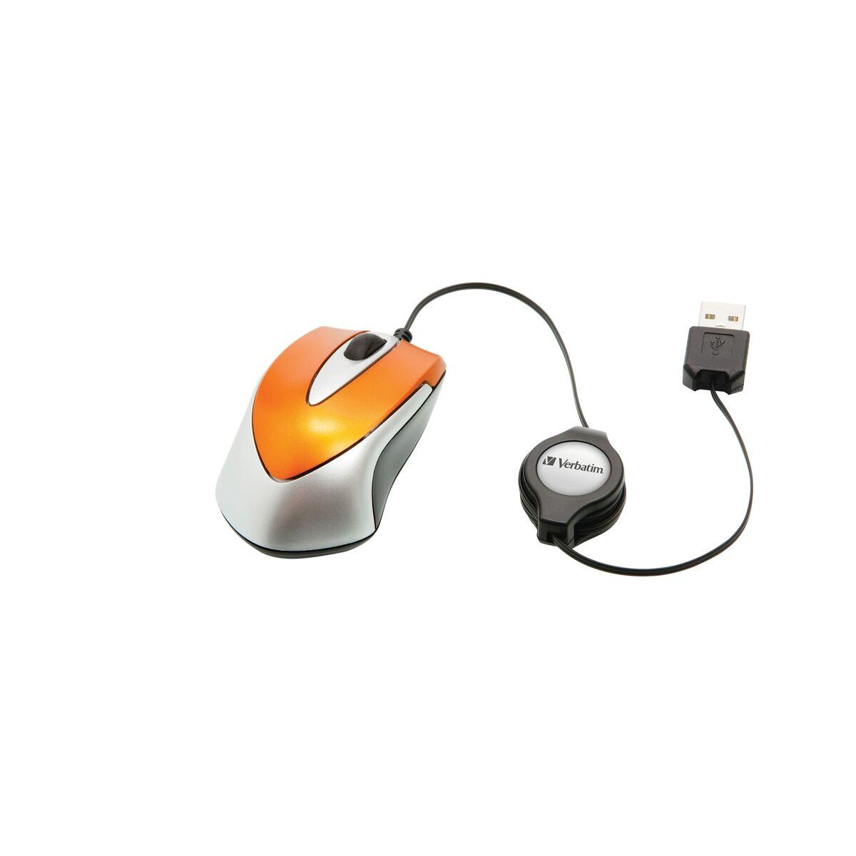 Optisk Mus   Go Mini Travel Orange fra Verbatim