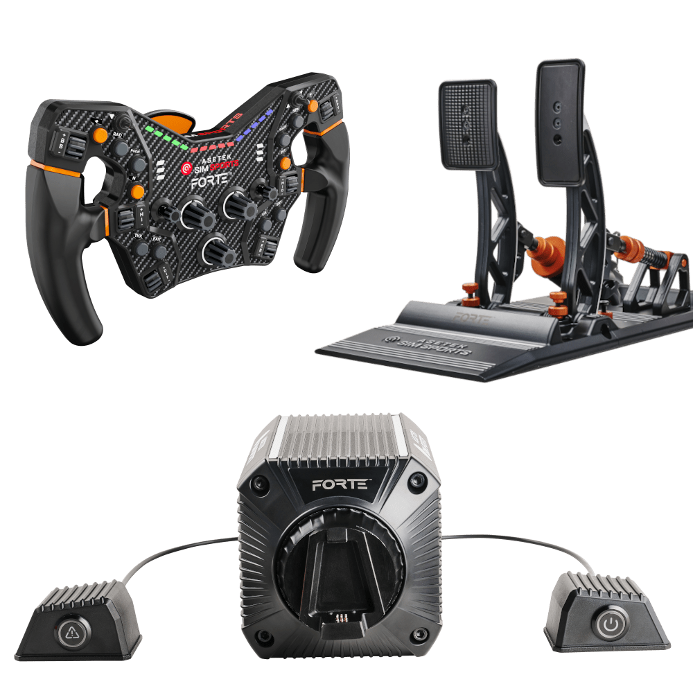 Forteâ® Bundle Komplet Sim Racing Kit fra Asetek